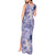Purple Palaka Crane and Flowers Tank Maxi Dress Japan Heritage Spirit - Polynesian Pride