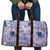 Purple Palaka Crane and Flowers Travel Bag Japan Heritage Spirit - Polynesian Pride