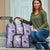 Purple Palaka Crane and Flowers Travel Bag Japan Heritage Spirit - Polynesian Pride