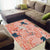 Red Palaka Crane and Flowers Area Rug Japan Heritage Spirit - Polynesian Pride