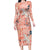Red Palaka Crane and Flowers Family Matching Long Sleeve Bodycon Dress and Hawaiian Shirt Japan Heritage Spirit - Polynesian Pride