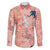 Red Palaka Crane and Flowers Family Matching Mermaid Dress and Hawaiian Shirt Japan Heritage Spirit - Polynesian Pride
