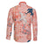 Red Palaka Crane and Flowers Family Matching Off The Shoulder Long Sleeve Dress and Hawaiian Shirt Japan Heritage Spirit - Polynesian Pride