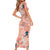 Red Palaka Crane and Flowers Family Matching Short Sleeve Bodycon Dress and Hawaiian Shirt Japan Heritage Spirit - Polynesian Pride