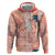 Red Palaka Crane and Flowers Hoodie Japan Heritage Spirit - Polynesian Pride