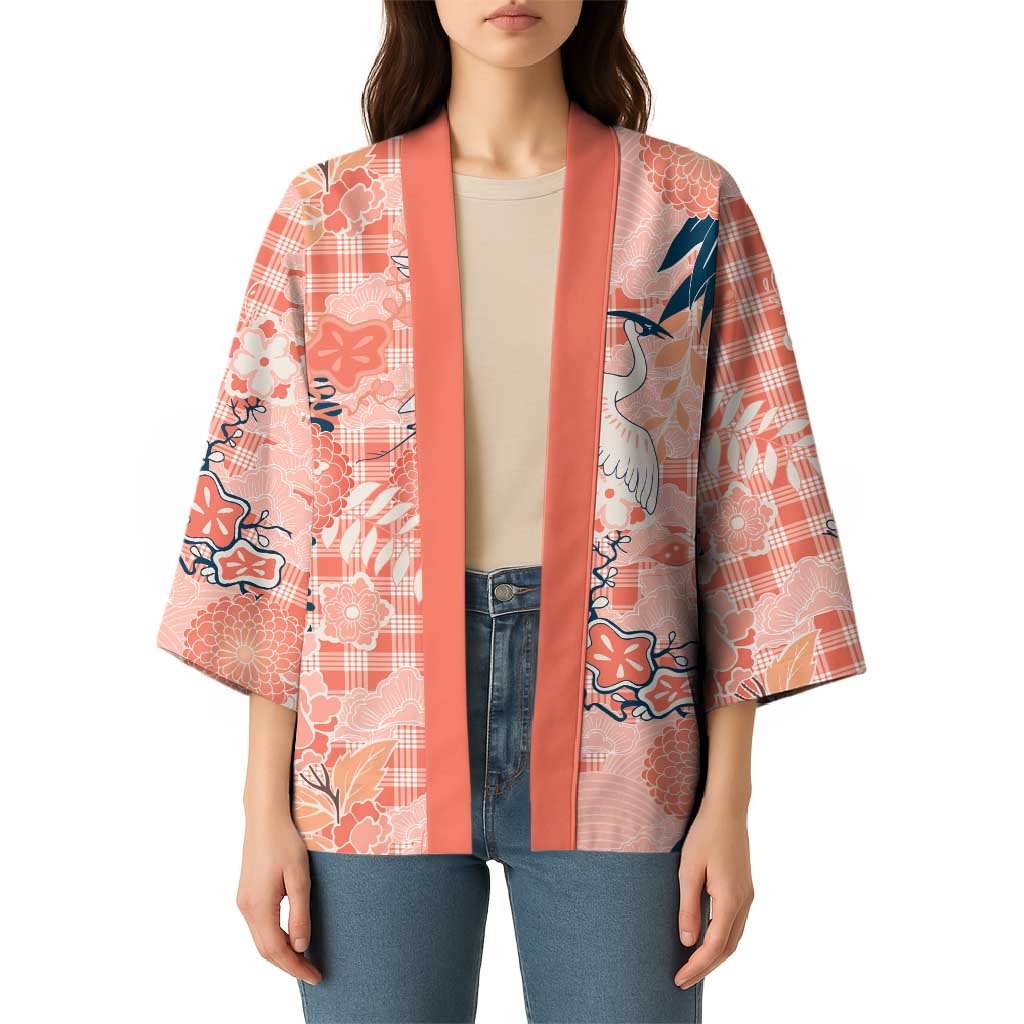 Red Palaka Crane and Flowers Kimono Japan Heritage Spirit - Polynesian Pride