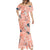 Red Palaka Crane and Flowers Mermaid Dress Japan Heritage Spirit - Polynesian Pride