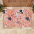 Red Palaka Crane and Flowers Rubber Doormat Japan Heritage Spirit - Polynesian Pride