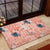 Red Palaka Crane and Flowers Rubber Doormat Japan Heritage Spirit - Polynesian Pride