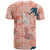 Red Palaka Crane and Flowers T Shirt Japan Heritage Spirit - Polynesian Pride