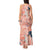 Red Palaka Crane and Flowers Tank Maxi Dress Japan Heritage Spirit - Polynesian Pride