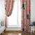 Red Palaka Crane and Flowers Window Curtain Japan Heritage Spirit - Polynesian Pride