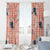 Red Palaka Crane and Flowers Window Curtain Japan Heritage Spirit - Polynesian Pride