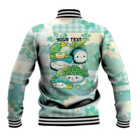 Personalized Japanese Kawaii Sushi Baseball Jacket Green Wagara Palaka This Is How I Roll