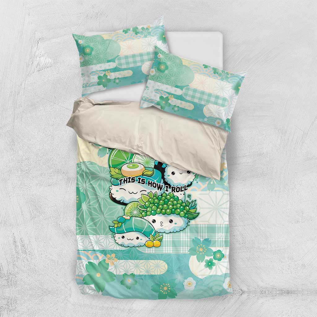 Japanese Kawaii Sushi Bedding Set Green Wagara Palaka This Is How I Roll