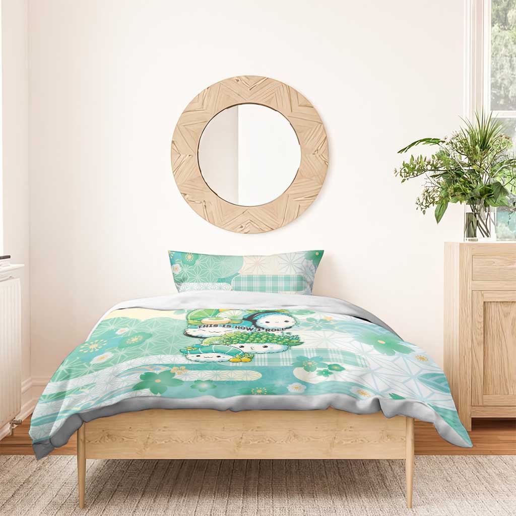 Japanese Kawaii Sushi Bedding Set Green Wagara Palaka This Is How I Roll