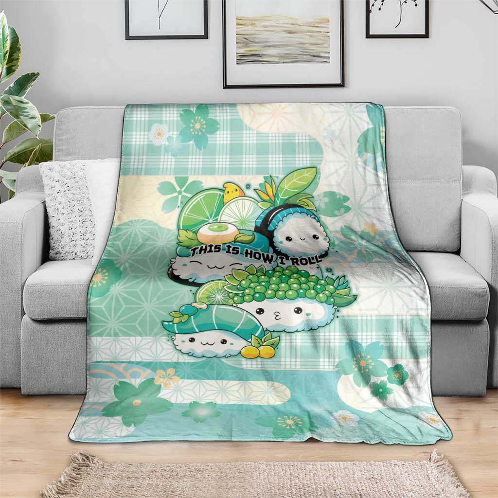 Japanese Kawaii Sushi Blanket Green Wagara Palaka This Is How I Roll