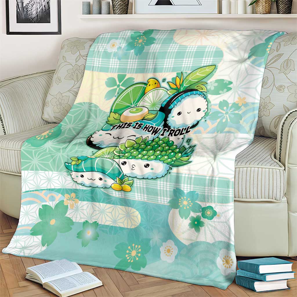 Japanese Kawaii Sushi Blanket Green Wagara Palaka This Is How I Roll