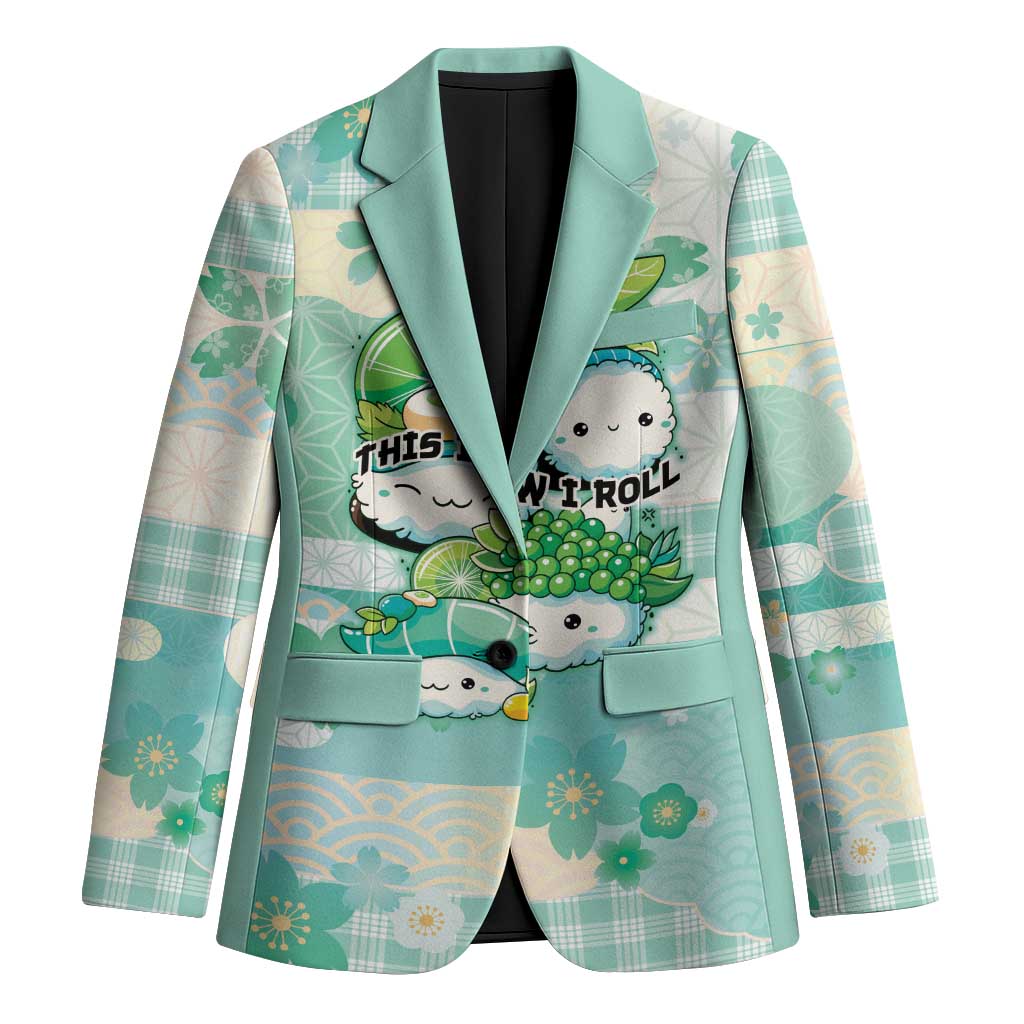 Personalized Japanese Kawaii Sushi Blazer Green Wagara Palaka This Is How I Roll