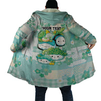 Personalized Japanese Kawaii Sushi Cloak Green Wagara Palaka This Is How I Roll - Polynesian Pride