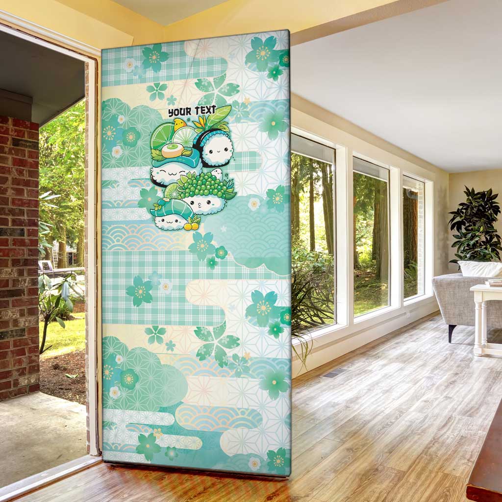 Personalized Japanese Kawaii Sushi Door Cover Green Wagara Palaka This Is How I Roll