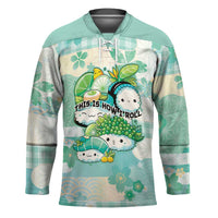 Personalized Japanese Kawaii Sushi Hockey Jersey Green Wagara Palaka This Is How I Roll