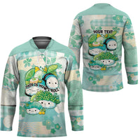 Personalized Japanese Kawaii Sushi Hockey Jersey Green Wagara Palaka This Is How I Roll