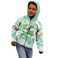 Personalized Japanese Kawaii Sushi Kid Hoodie Green Wagara Palaka This Is How I Roll