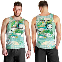 Personalized Japanese Kawaii Sushi Men Tank Top Green Wagara Palaka This Is How I Roll