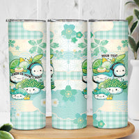 Personalized Japanese Kawaii Sushi Skinny Tumbler Green Wagara Palaka This Is How I Roll