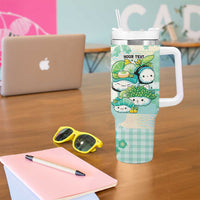 Personalized Japanese Kawaii Sushi Tumbler With Handle Green Wagara Palaka This Is How I Roll LT9 - Polynesian Pride