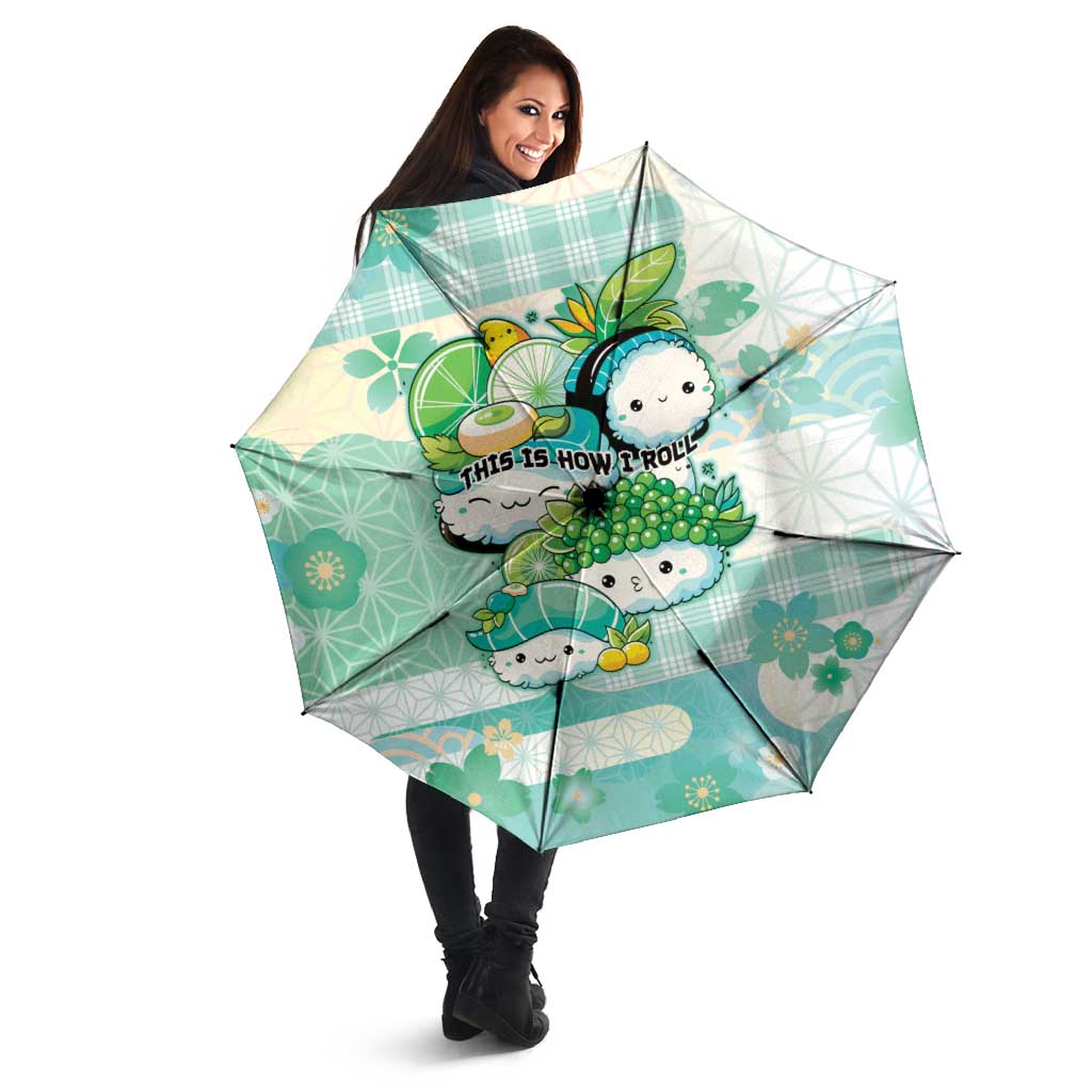 Japanese Kawaii Sushi Umbrella Green Wagara Palaka This Is How I Roll LT9 - Polynesian Pride