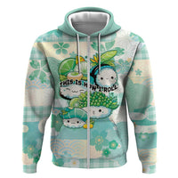 Personalized Japanese Kawaii Sushi Zip Hoodie Green Wagara Palaka This Is How I Roll