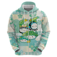 Personalized Japanese Kawaii Sushi Zip Hoodie Green Wagara Palaka This Is How I Roll