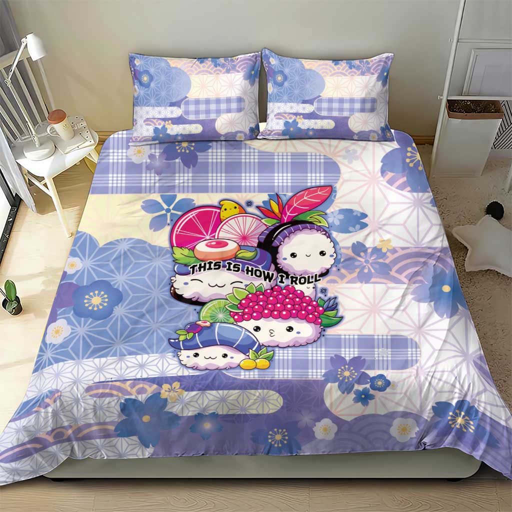 Japanese Kawaii Sushi Bedding Set Blue Wagara Palaka This Is How I Roll