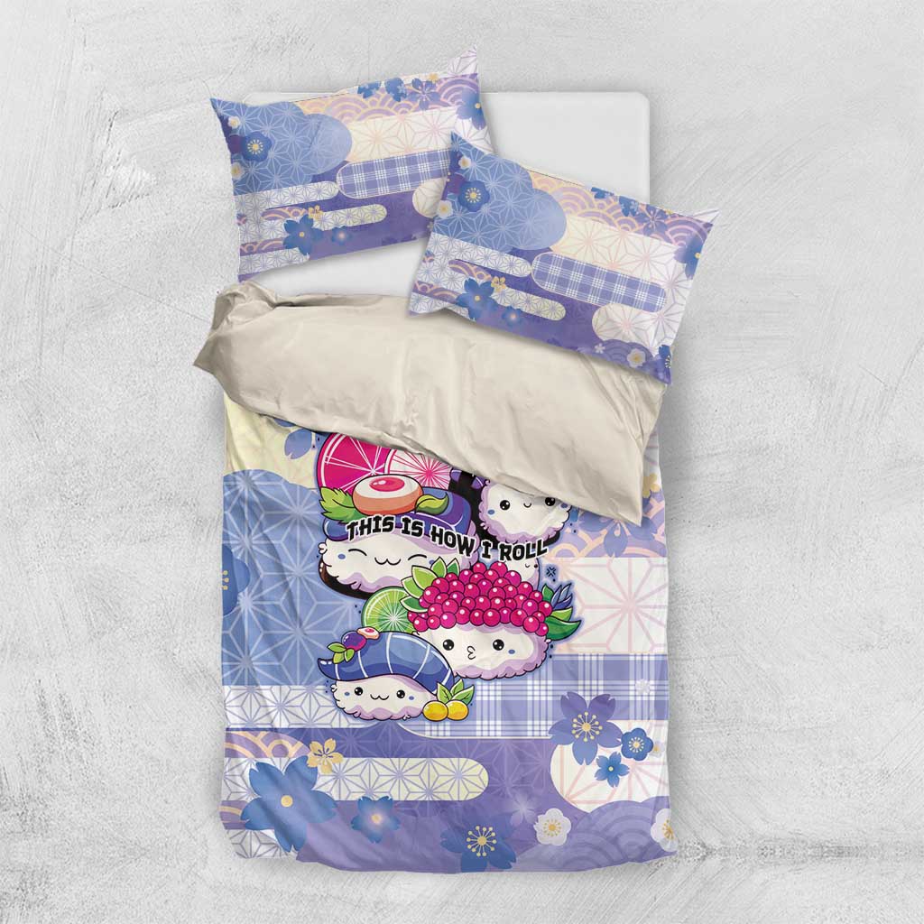 Japanese Kawaii Sushi Bedding Set Blue Wagara Palaka This Is How I Roll