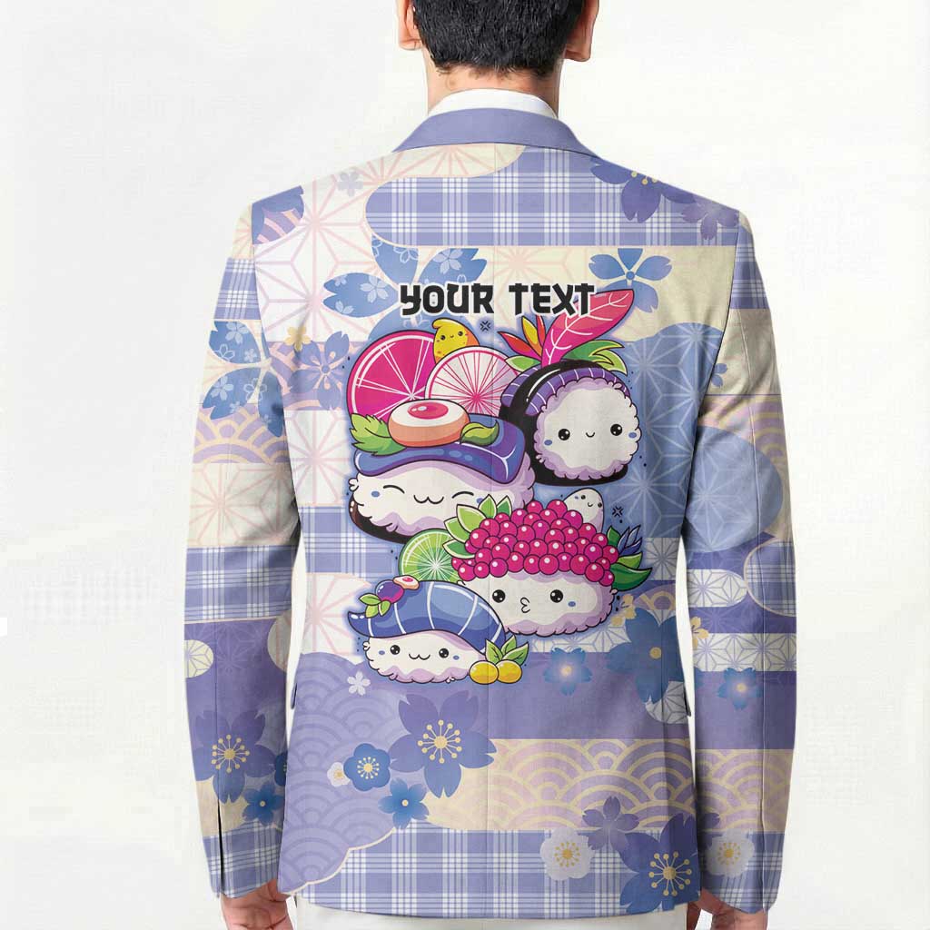 Personalized Japanese Kawaii Sushi Blazer Blue Wagara Palaka This Is How I Roll