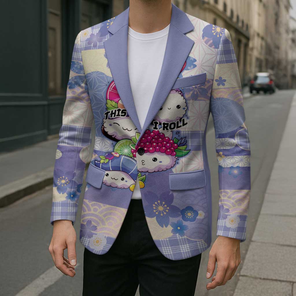 Personalized Japanese Kawaii Sushi Blazer Blue Wagara Palaka This Is How I Roll