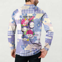 Personalized Japanese Kawaii Sushi Button Sweatshirt Blue Wagara Palaka This Is How I Roll