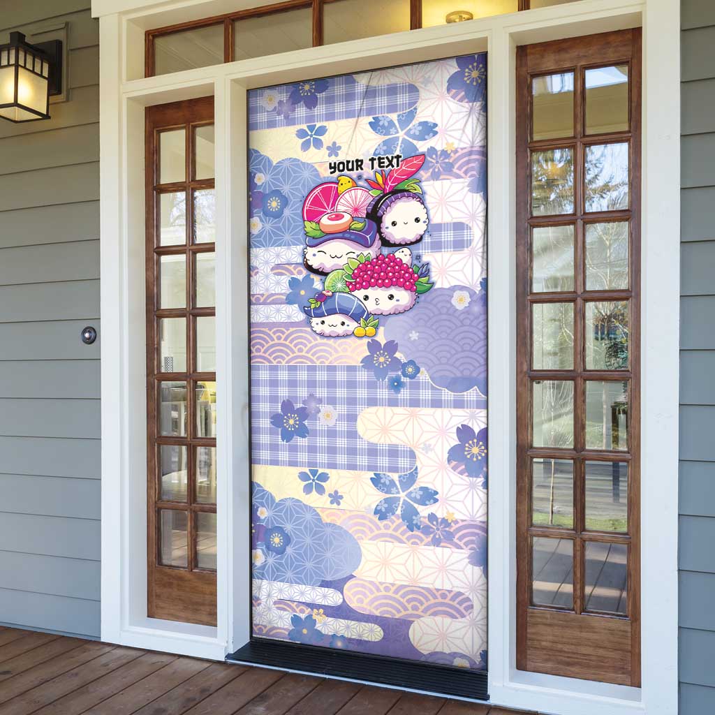 Personalized Japanese Kawaii Sushi Door Cover Blue Wagara Palaka This Is How I Roll