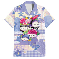 Personalized Japanese Kawaii Sushi Family Matching Puletasi and Hawaiian Shirt Blue Wagara Palaka This Is How I Roll