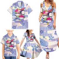 Personalized Japanese Kawaii Sushi Family Matching Summer Maxi Dress and Hawaiian Shirt Blue Wagara Palaka This Is How I Roll