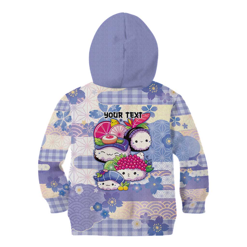 Personalized Japanese Kawaii Sushi Kid Hoodie Blue Wagara Palaka This Is How I Roll