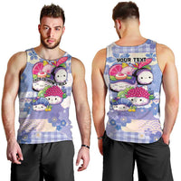 Personalized Japanese Kawaii Sushi Men Tank Top Blue Wagara Palaka This Is How I Roll