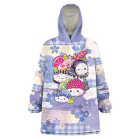 Personalized Japanese Kawaii Sushi Wearable Blanket Hoodie Blue Wagara Palaka This Is How I Roll