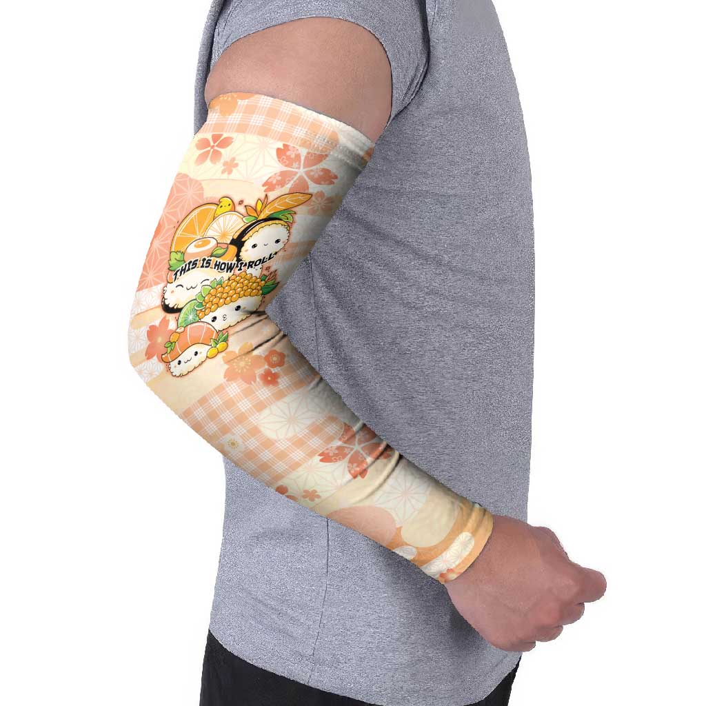 Personalized Japanese Kawaii Sushi Arm Sleeves Peach Wagara Palaka This Is How I Roll