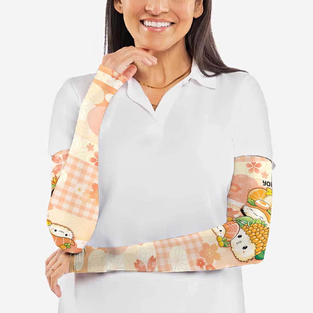 Personalized Japanese Kawaii Sushi Arm Sleeves Peach Wagara Palaka This Is How I Roll