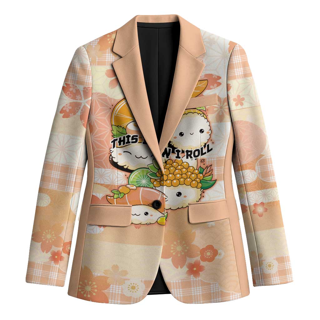 Personalized Japanese Kawaii Sushi Blazer Peach Wagara Palaka This Is How I Roll