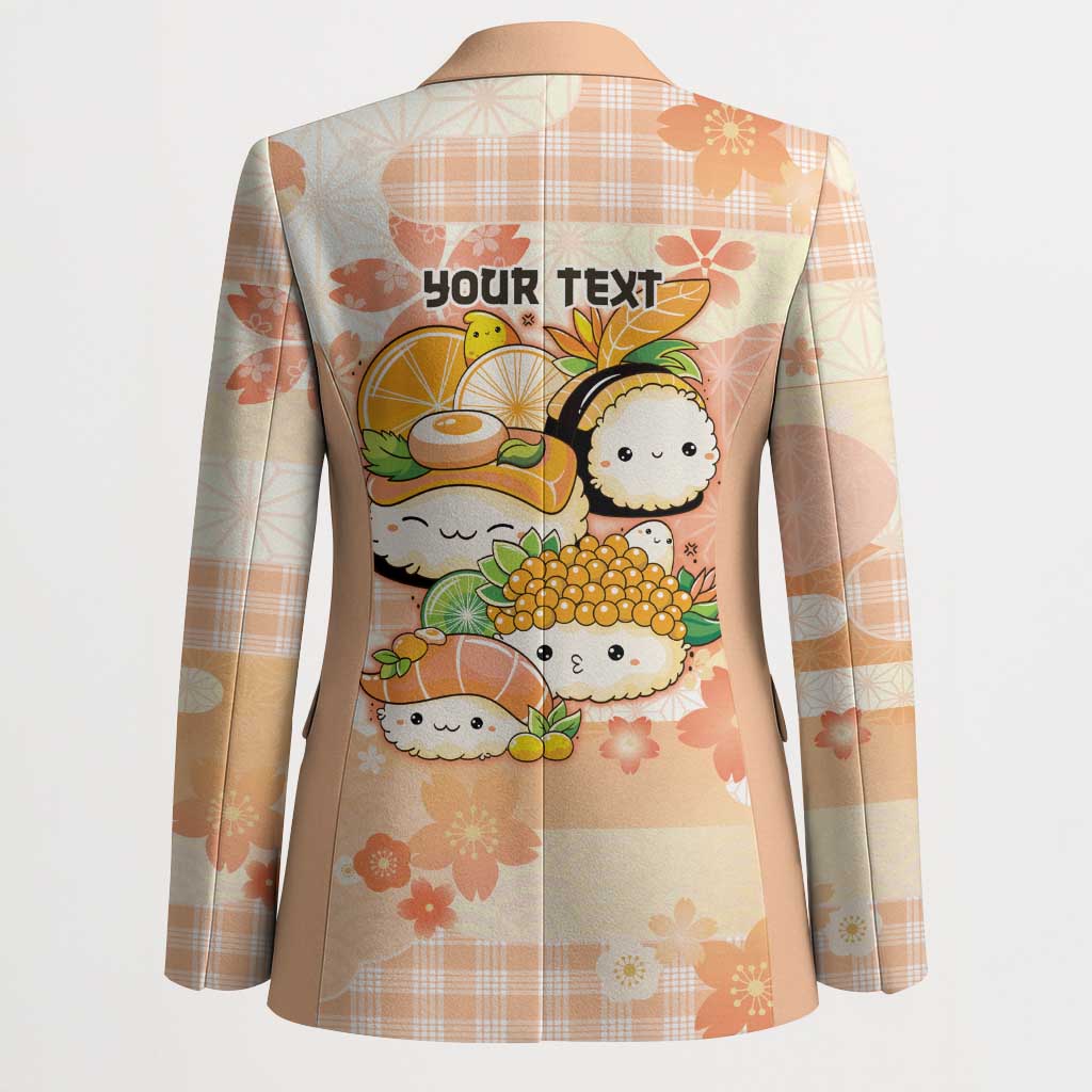Personalized Japanese Kawaii Sushi Blazer Peach Wagara Palaka This Is How I Roll