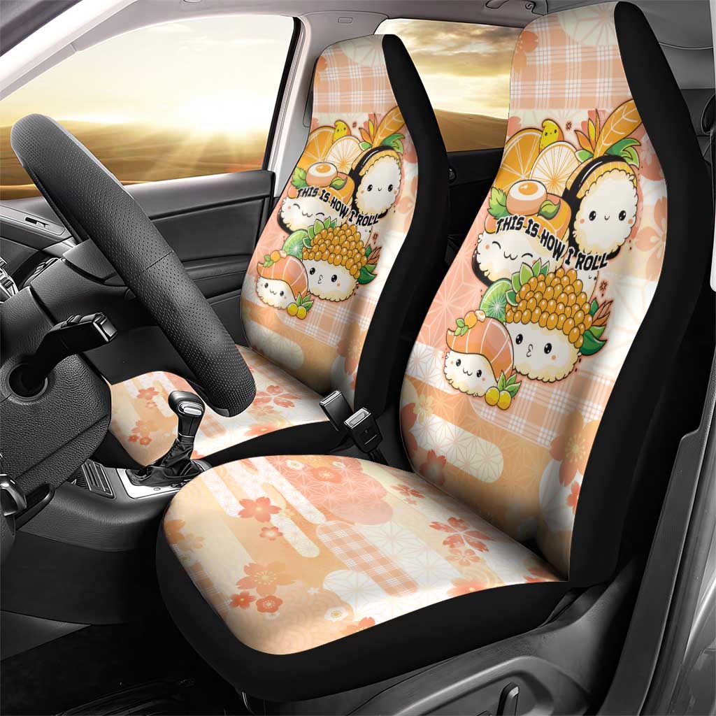 Japanese Kawaii Sushi Car Seat Cover Peach Wagara Palaka This Is How I Roll
